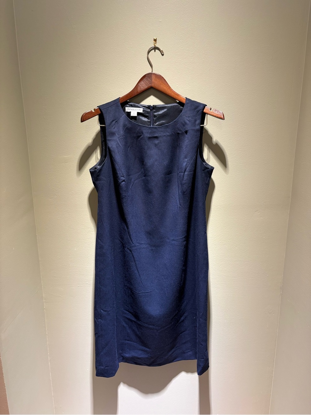 Pendleton Navy Sheath Dress | Size 10 | Made in USA